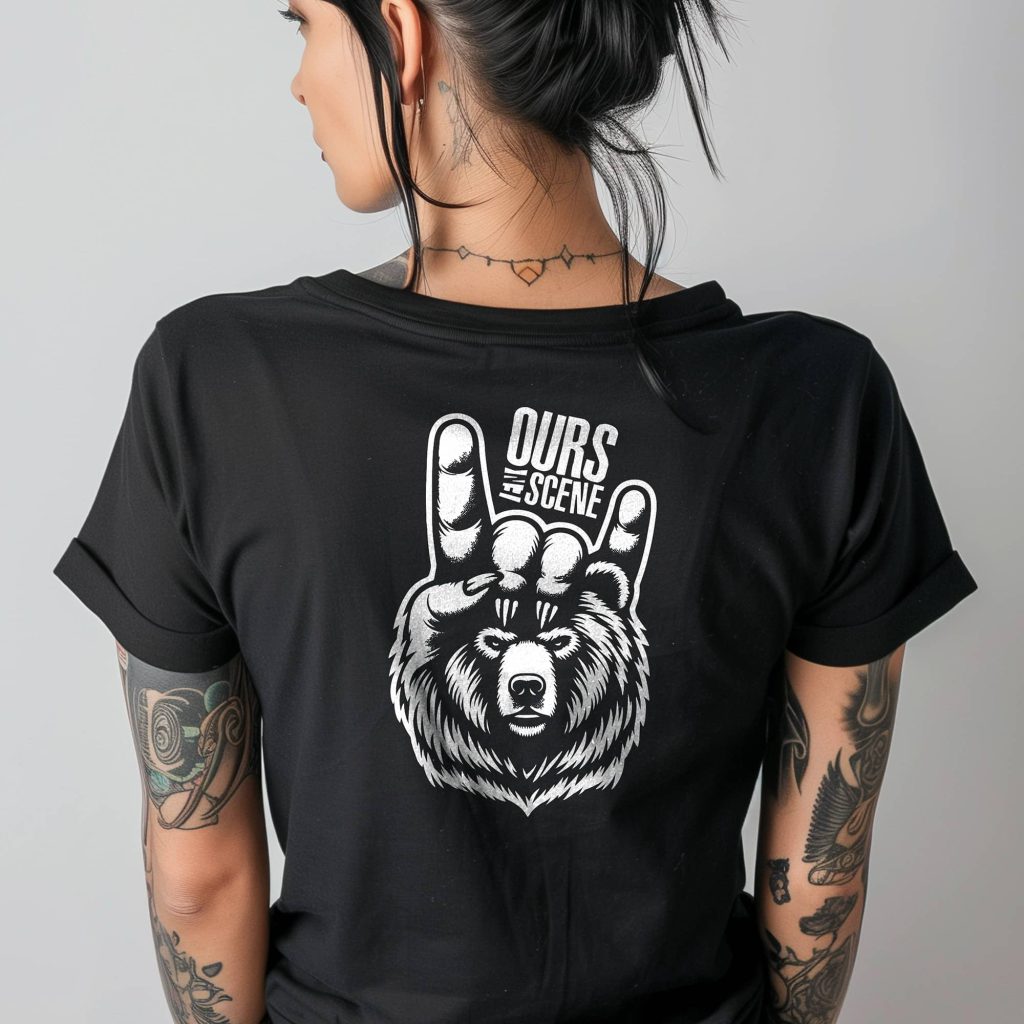 Tee shirt Ours en scène Ours noir